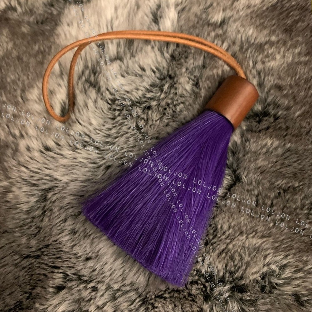 Hermes Horsehair Pom Pom Crin De Cheva in Blue Rare Color